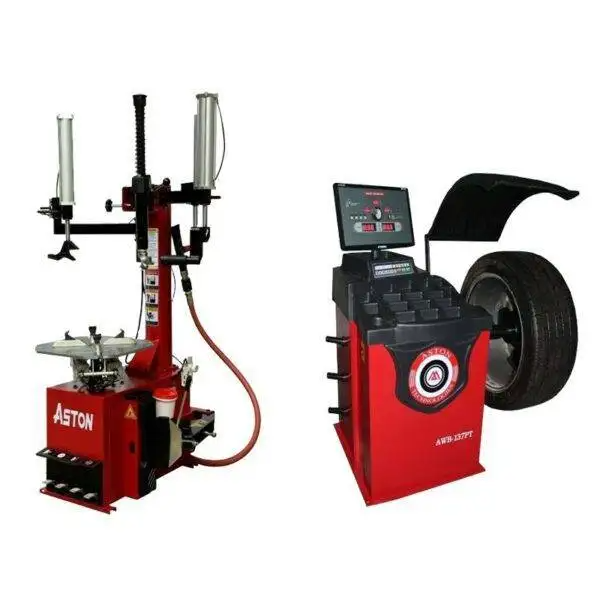 Aston 2.0hp Tire Changer and Wheel Balancer Combo with Self-Calibrating Laser Rim - Perfect for 26" Wheels!