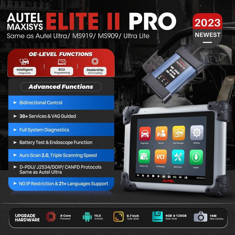 MaxiSys Elite II Pro ULTRA Diagnostic Scanner - Advanced J2534 Programming & Key Coding Tool