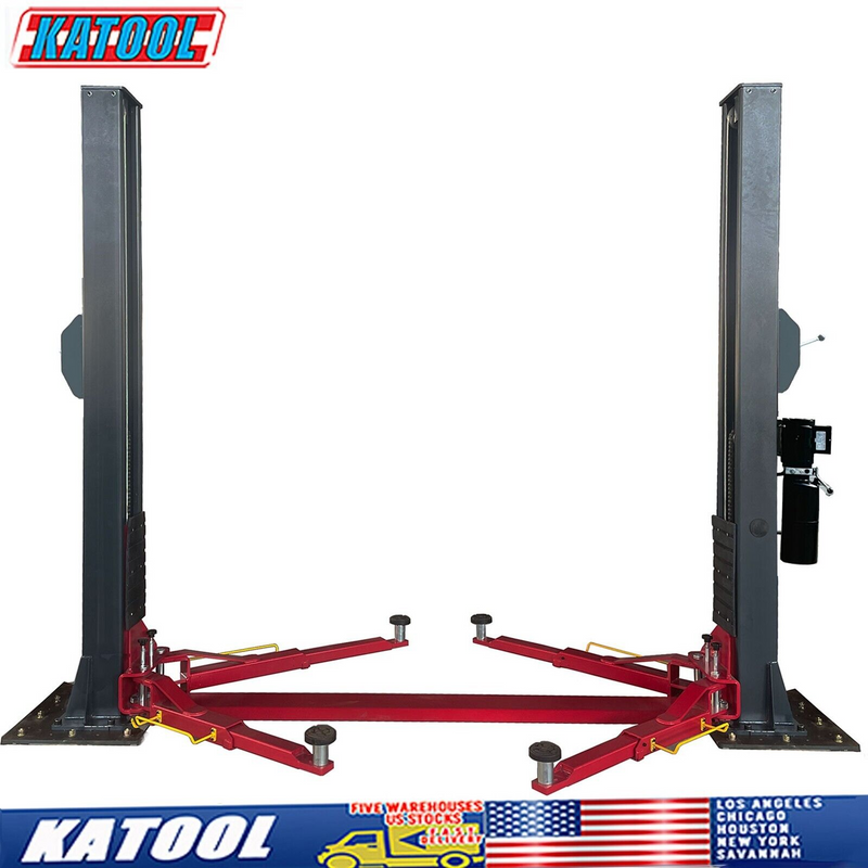 Katool 12,000 lbs Heavy-Duty Two-Post Car Lift with Single Lock Release – Ideal for Auto Maintenance and Repairs