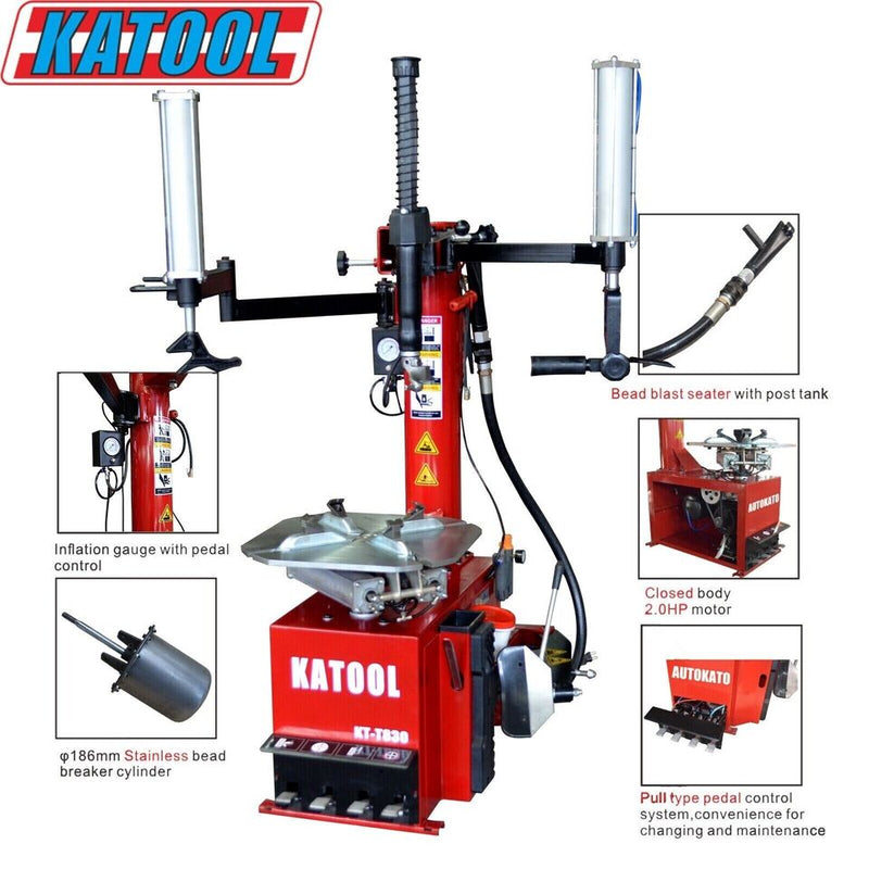 Ultimate Katool Tire Changer & Wheel Balancer Combo - Powerful 2.0 Motor for 26" Rims