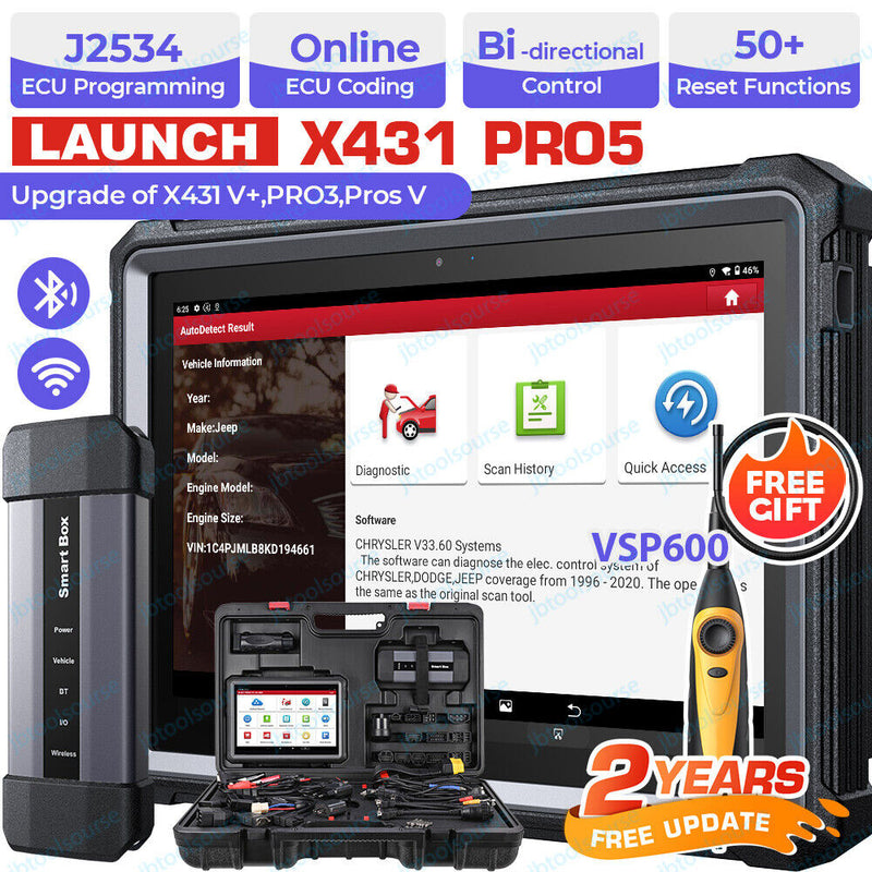 Rev up Your Diagnostics: LAUNCH X431 PRO5 PAD V+ Car Scanner with J2534 Programming & Key Coding - 2023 Edition!