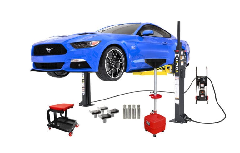 Maxjax M6K Ultimate Portable Two-Post Garage Lift – Premium Bundle