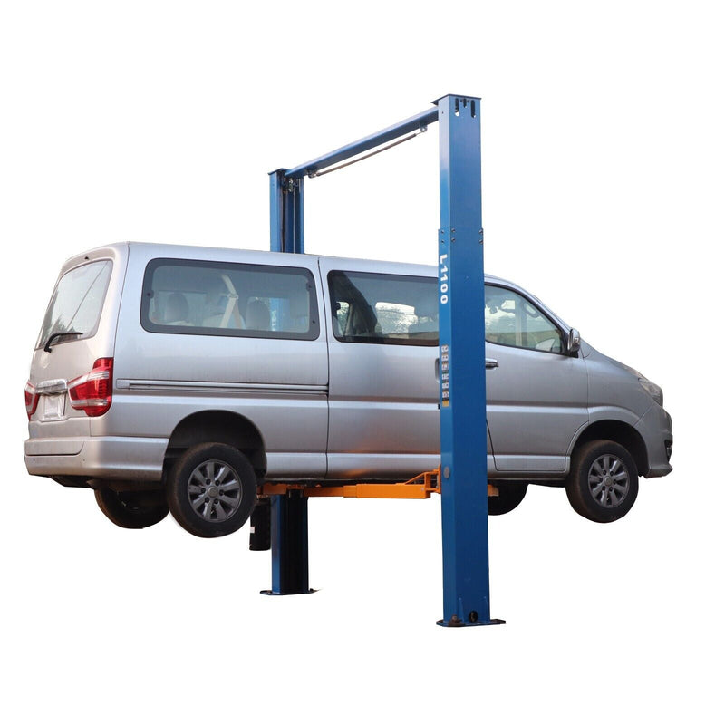 Elevate Your Ride: 10,000 lbs Capacity 2-Post Car Lift L1100 - Overhead Clear Floor Design for Auto and Truck Hoisting