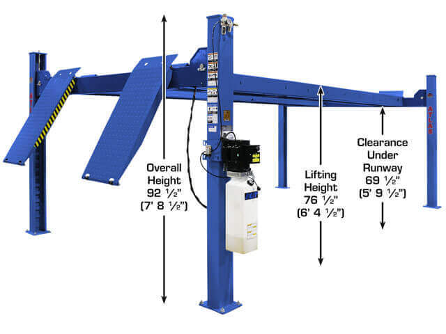 Atlas Platinum ALI Certified 14,000 lbs 4-Post Lift – Elevate Your Workspace with Confidence!