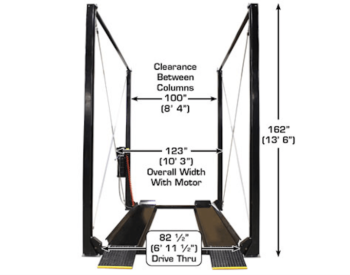 Atlas Garage PRO7000ST - 7,000 lbs Heavy-Duty Super Tall 4-Post Car Lift