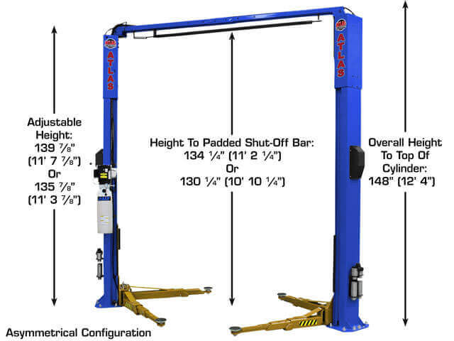 Elevate Your Garage Experience with the Atlas Platinum PVL10 ALI Certified 10,000 lbs 2-Post Overhead Lift!