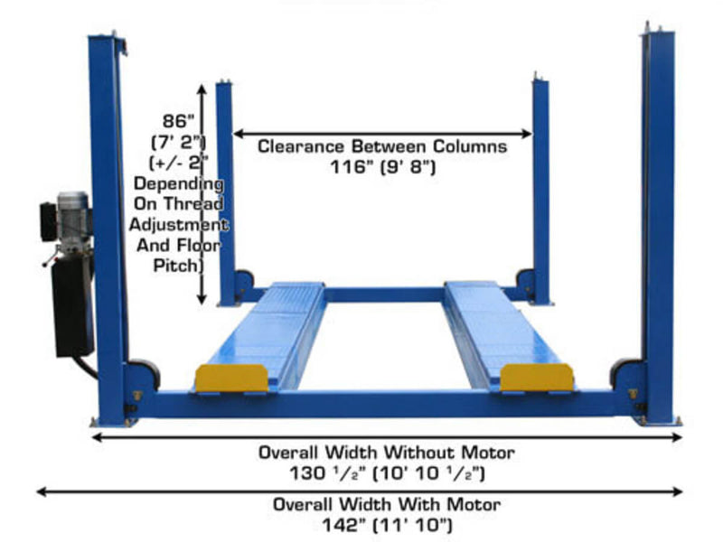 Atlas PK-414A 14,000 lbs Heavy-Duty 4-Post Alignment Lift for Precision Upgrades