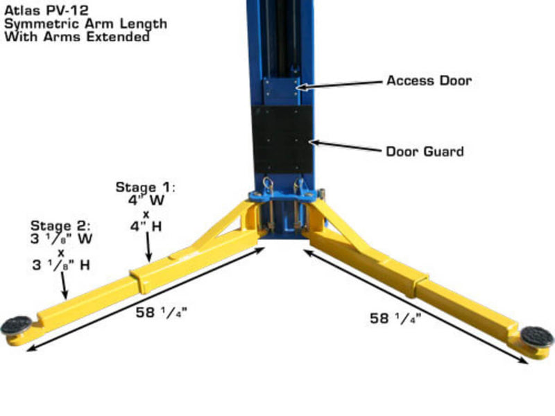 Atlas PV12PX Heavy-Duty 12,000 lbs Dual Post Overhead Lift for Ultimate Performance