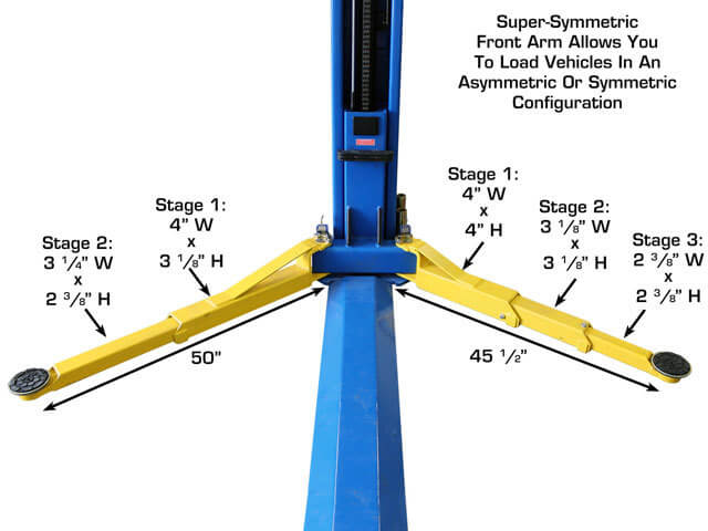 Atlas BP8000 8,000 lbs Heavy-Duty 2 Post Baseplate Car Lift