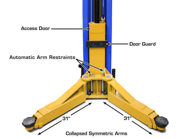 Atlas Platinum ALI Certified 12,000 lb 2-Post Overhead Vehicle Lift – Maximum Strength and Durability!