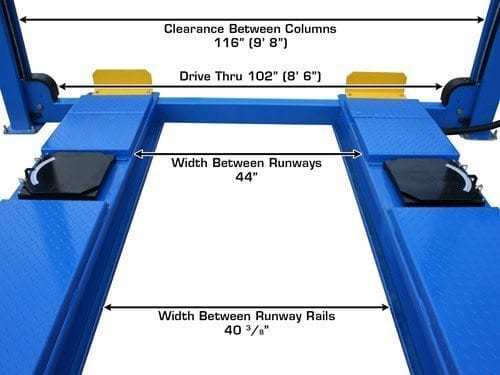 Atlas PK-414A 14,000 lbs Heavy-Duty 4-Post Alignment Lift for Precision Upgrades