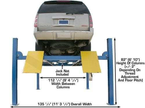 Atlas 412A Heavy-Duty 12,000 lbs 4-Post Alignment Lift for Precision Vehicle Maintenance