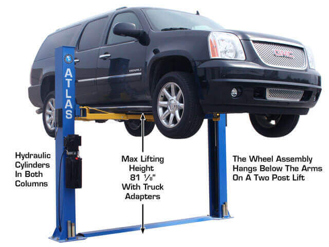 Atlas BP8000 8,000 lbs Heavy-Duty 2 Post Baseplate Car Lift