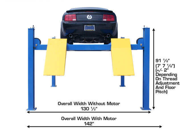 Atlas PK-414A 14,000 lbs Heavy-Duty 4-Post Alignment Lift for Precision Upgrades