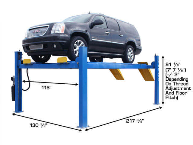 Atlas 414A Heavy-Duty 14,000 lb 4-Post Car Alignment Lift