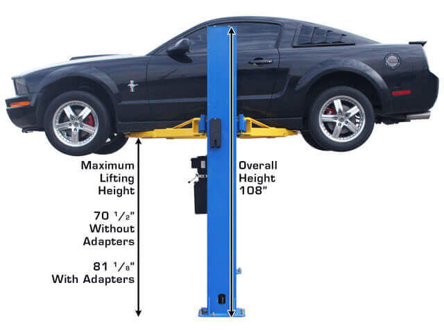 Atlas BP8000 8,000 lbs Heavy-Duty 2 Post Baseplate Car Lift