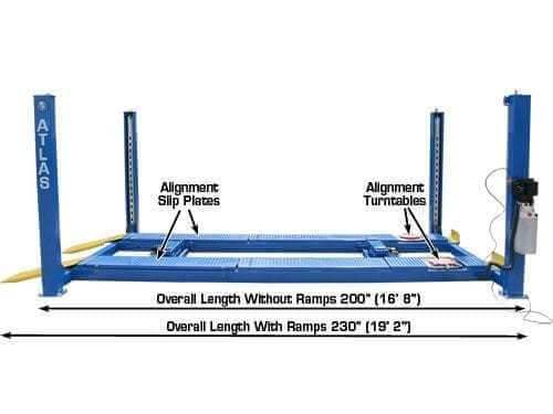 Atlas 412A Heavy-Duty 12,000 lbs 4-Post Alignment Lift for Precision Vehicle Maintenance