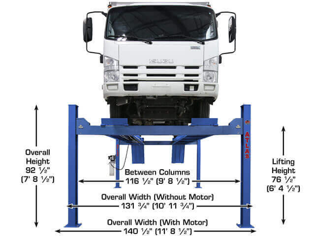 Atlas Platinum ALI Certified 14,000 lbs 4-Post Lift – Elevate Your Workspace with Confidence!