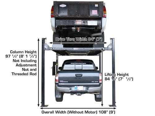 Elevate Your Space: Atlas Garage PRO 8000 EXT-L Extra Tall & Long 4-Post Lift for Ultimate Convenience