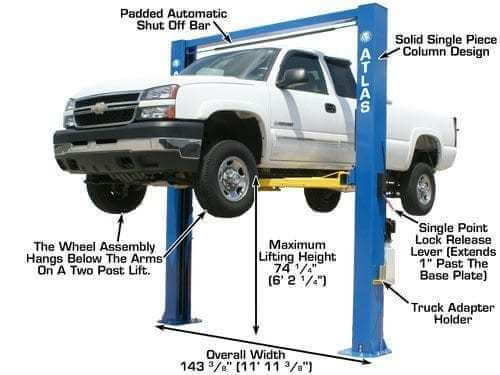 Atlas OHX10000X 10,000 lbs Premium Extra Tall 2 Post Overhead Lift - Elevate Your Service Experience