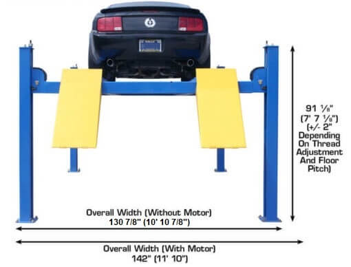 Atlas 414 Heavy-Duty 14,000 lbs Commercial 4-Post Vehicle Lift